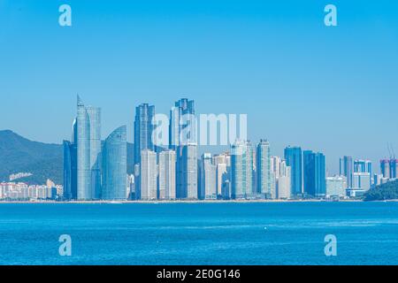 Panorama von Busan von Igidae, Republik Korea Stockfoto