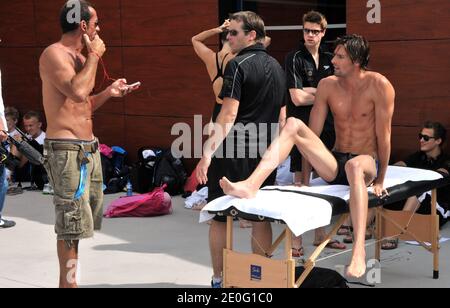 Camille Lacourt während der XXV International Meeting Arena Schwimmen, Tag 1 im Arlette Franco Center in Canet-en-Roussillon bei Perpignan, Frankreich am 6. Juni 2012. Foto von Jeremy Charriau/ABACAPRESS.COM Stockfoto