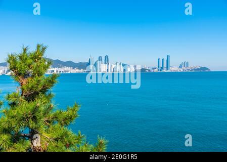 Panorama von Busan von Igidae, Republik Korea Stockfoto