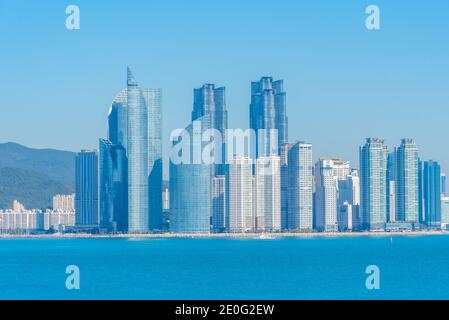 Panorama von Busan von Igidae, Republik Korea Stockfoto