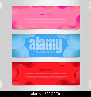 Bunte Flüssigkeit Banner Design-Vorlagen Stock Vektor