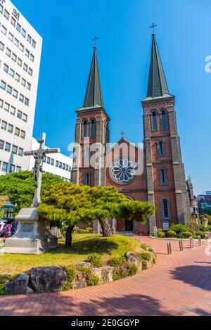 kathedrale unserer Dame von Lourdes in Daegu, Republik Korea Stockfoto