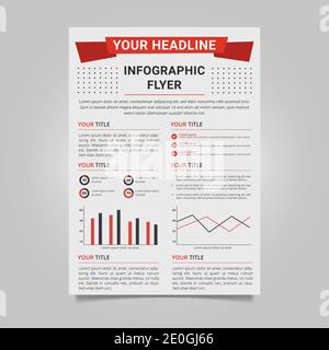 Infografik Flyer Design Vorlage. Flyer Informationsdesign. Stock Vektor