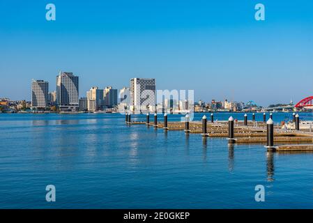 Stadtbild von Sokcho hinter Cheongchoho See, Republik Korea Stockfoto