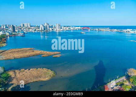 Stadtbild von Sokcho hinter Cheongchoho See, Republik Korea Stockfoto