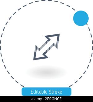 Größe des Vektorsymbols ändern editierbare Konturumrisssymbole für Web und Mobil Stock Vektor