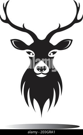 Rotwild Logo Vorlage Vektor icon Abbildung design Stock Vektor