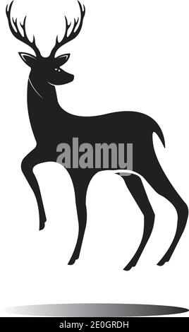 Rotwild Logo Vorlage Vektor icon Abbildung design Stock Vektor