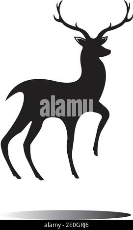 Rotwild Logo Vorlage Vektor icon Abbildung design Stock Vektor