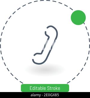 Symbol für Symbolvektoren für Telefonkabinen editierbare Symbole für Konturumrisse Web und Mobil Stock Vektor
