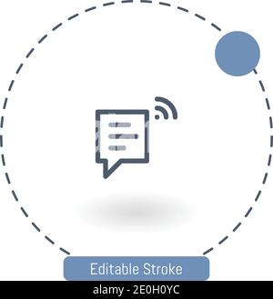 Vektorsymbol für Sprachbefehle editierbare Symbole für Konturumrisse für das Web Und mobil Stock Vektor