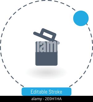 delete vector icon editable stroke outline icons for web and mobile Stock Vektor