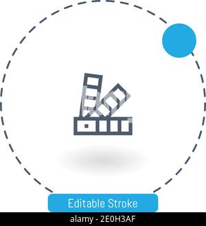 pantone Vektorsymbol bearbeitbare Konturumrisssymbole für Web und Mobil Stock Vektor