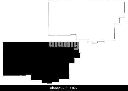 Iron County, State of Utah (U.S. County, United States of America, USA, U.S., US) Kartenvektordarstellung, Scribble Sketch Iron map Stock Vektor