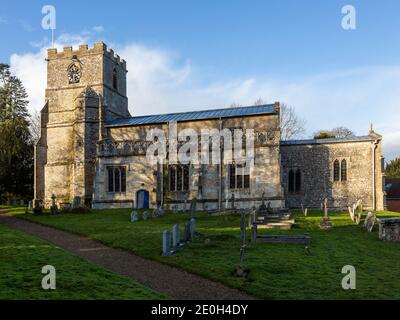 Church of Saint Andrew, Bishopstone, Wiltshire, England, Großbritannien Stockfoto