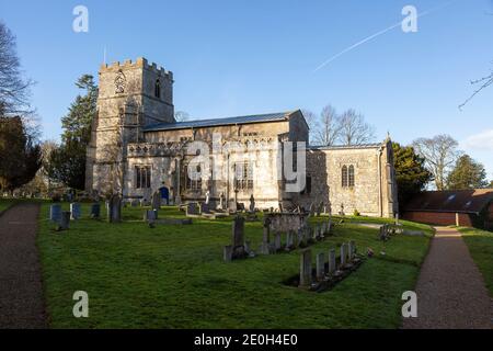 Church of Saint Andrew, Bishopstone, Wiltshire, England, Großbritannien Stockfoto