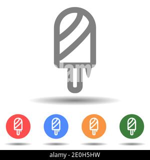 Schokoladeneis auf Stick Vektor-Symbol Stock Vektor
