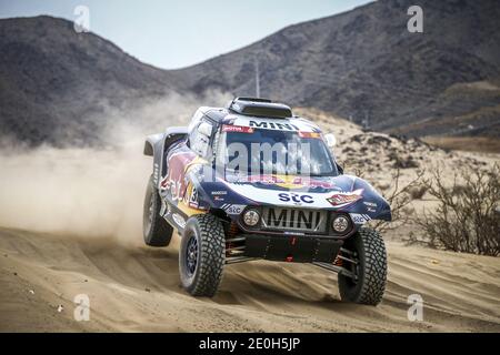 #300 Sainz Carlos (esp), Cruz Lucas (esp), Mini, X-RAID Mini JCW Team, Auto, Action während der Shakedown der Dakar 2021 in Jeddah, Saudi-Arabien am 31. Dezember 2021 - Foto Julien Delfosse / DPPI / LM Stockfoto