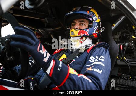 Sainz Carlos (esp), Mini, X-RAID Mini JCW Team, Auto, Portrait während des Shakedown der Dakar 2021 in Jeddah, Saudi-Arabien am 31. Dezember 2021 - Foto Florent Gooden / DPPI / LM Stockfoto