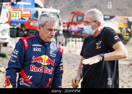 Sainz Carlos (esp), Mini, X-RAID Mini JCW Team, Auto, Portrait während des Shakedown der Dakar 2021 in Jeddah, Saudi-Arabien am 31. Dezember 2021 - Foto Florent Gooden / DPPI / LM Stockfoto