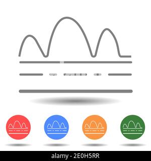 Mountain Road Icon Vektor im einfachen Stil Stock Vektor