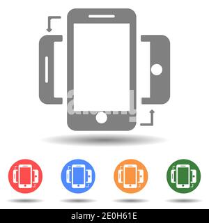 Drehen Sie den Symbolvektor des Smartphones isoliert Stock Vektor