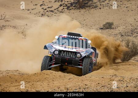 #302 Peterhansel Stephane (Fra), Boulanger Edouard (Fra), Mini, X-RAID Mini JCQ Team, Auto, Action während der Shakedown der / LM Stockfoto