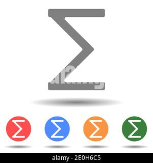 Summenzeichen Vektor-Symbol in einfachen Stil Stock Vektor