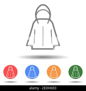 Kapuzenjacke Parka Icon Vektor Stock Vektor