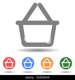 Warenkorb Symbol Vektor in einfachen Stil Stock Vektor