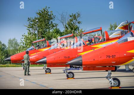 Kunstflugstaffel Patrulla Aguila, ILA 2018, Schönefeld, Brandenburg, Deutschland Stockfoto