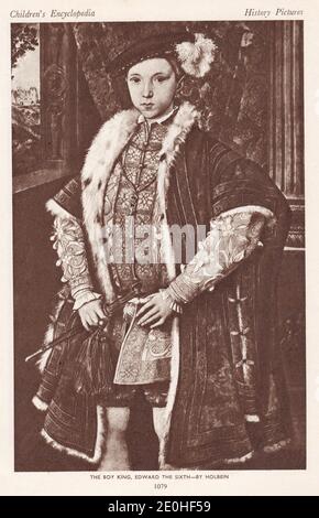 Die großen Tage der Tudors - der Knabenkönig, Eduard der Sechste von Holbein. Stockfoto