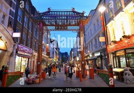 Gerrard Street, Chinatown, Soho, London, England, Grossbritannien Stockfoto