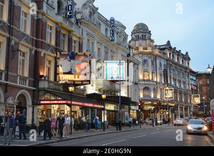 Musicals, Shaftesbury Avenue, Soho, London, England, Grossbritannien Stockfoto