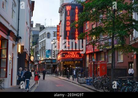 Die Mühle Internationale, Große Mühle Street, Soho, London, England, Grossbritannien Stockfoto