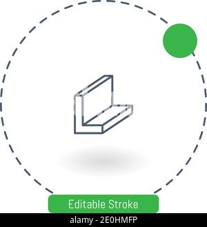 Strahlvektorsymbol bearbeitbare Konturumrisssymbole für Web und Mobil Stock Vektor