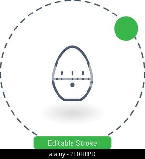 Küche Timer Vektor-Symbol editierbare Kontur Kontur Symbole für Web Und mobil Stock Vektor