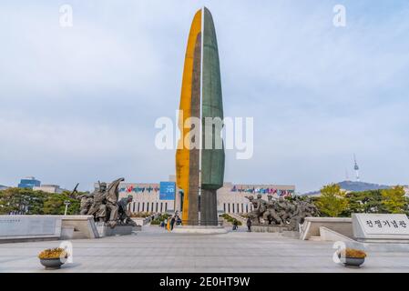 SEOUL, KOREA, 10. NOVEMBER 2019: Kriegsdenkmal für Korea in Seoul, Republik Korea Stockfoto