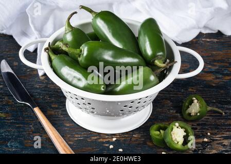 Frische Jalapeños Stockfoto