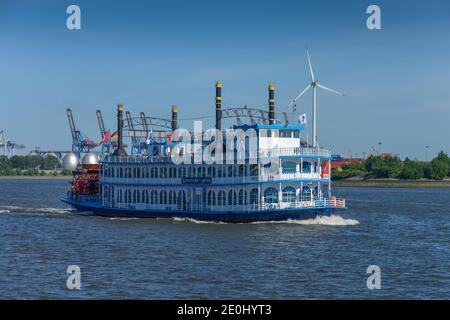 Louisiana Star, Hafenrundfahrt, Elbe, Hamburg, Deutschland Stockfoto