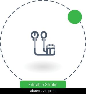 Sphygmomanometer Vektor-Symbol editierbare Kontur Kontur Symbole für Web und Mobil Stock Vektor