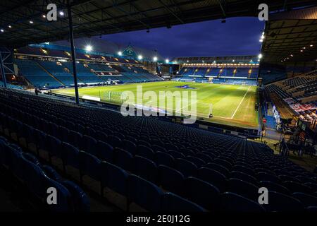 Sheffield, Großbritannien. Januar 2021. Hillsborough, Sheffield vor dem Sky Bet Championship Matchbetween Sheffield Wednesday and Derby County Picture von Matt Wilkinson/Focus Images/Sipa USA 01/01/2021 Credit: SIPA USA/Alamy Live News Stockfoto