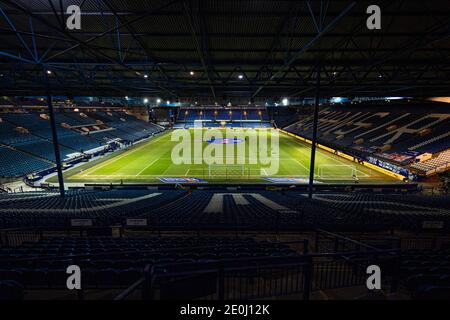 Sheffield, Großbritannien. Januar 2021. Hillsborough, Sheffield vor dem Sky Bet Championship Matchbetween Sheffield Wednesday and Derby County Picture von Matt Wilkinson/Focus Images/Sipa USA 01/01/2021 Credit: SIPA USA/Alamy Live News Stockfoto