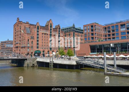 Magdeburger Hafen, Busanbruecke, Internationales Maritimes Museum, Elbarkaden, Elbtorquartier, Hafencity, Hamburg, Deutschland Stockfoto