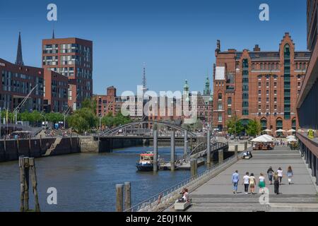 Magdeburger Hafen, Busanbruecke, Internationales Maritimes Museum, Elbtorquartier, Hafencity, Hamburg, Deutschland Stockfoto