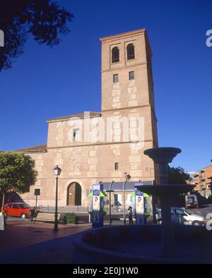 IGLESIA PARROQUIAL. ORT: IGLESIA DE SAN VICENTE MARTIR. PARACUELLOS DEL JARAMA. MADRID. SPANIEN. Stockfoto