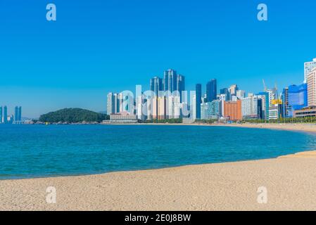 BUSAN, KOREA, 30. OKTOBER 2019: Haeundae Beach in Busan, republik Korea Stockfoto