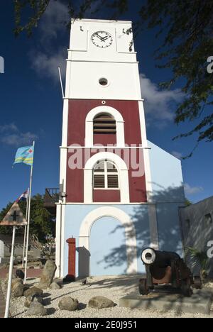 Der Willem III Tower in Fort Zoutman in Oranjestad, Aruba. Stockfoto