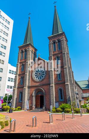 DAEGU, KOREA, 28. OKTOBER 2019: kathedrale unserer Dame von Lourdes in Daegu, Republik Korea Stockfoto