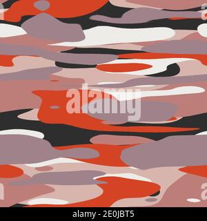 Nahtloses, unifarbenes, flaches Camo-Digitalmuster Stockfoto